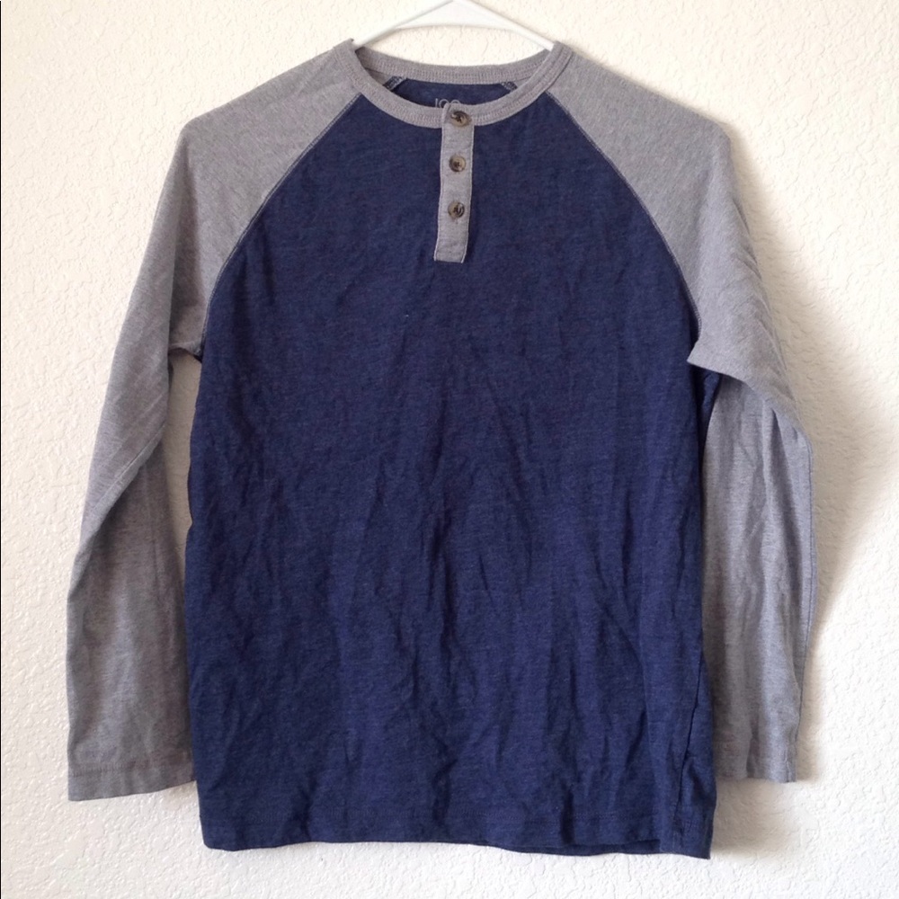 Boy's NWOT Joe Fresh Blue & Gray LS T-Shirt 14